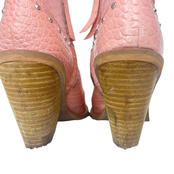 Sam Edelman Iris Western Boho Boot Pink Croc W6.5 - Picture 8 of 8